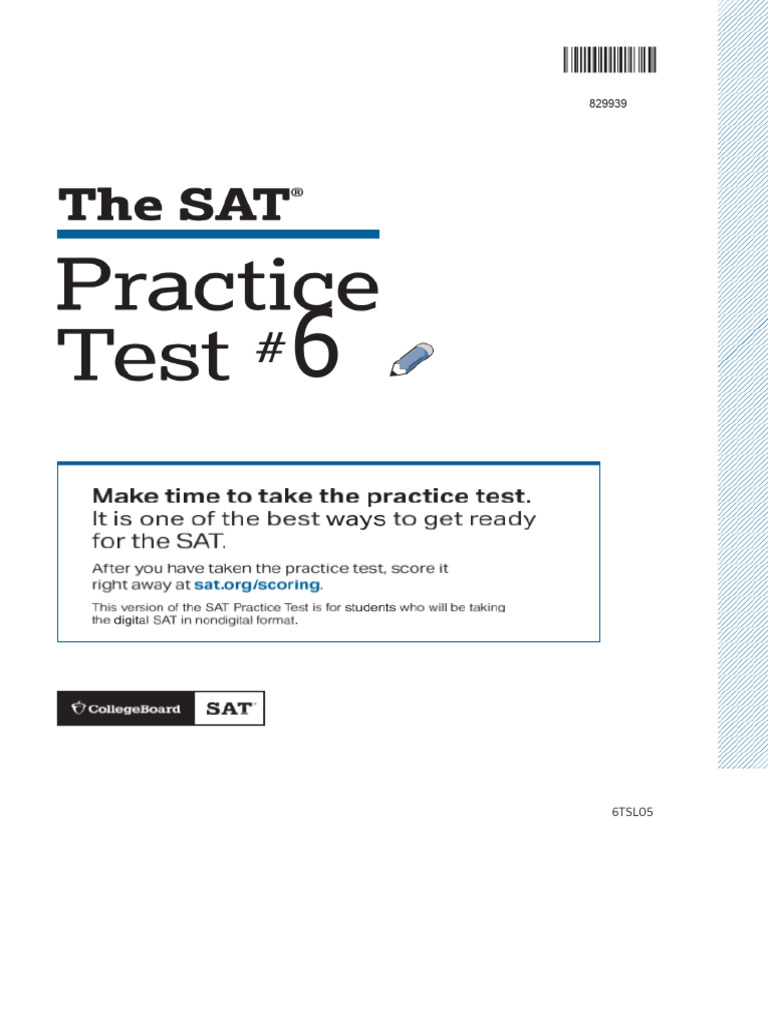 SAT Practice Test International Version For Study | PDF