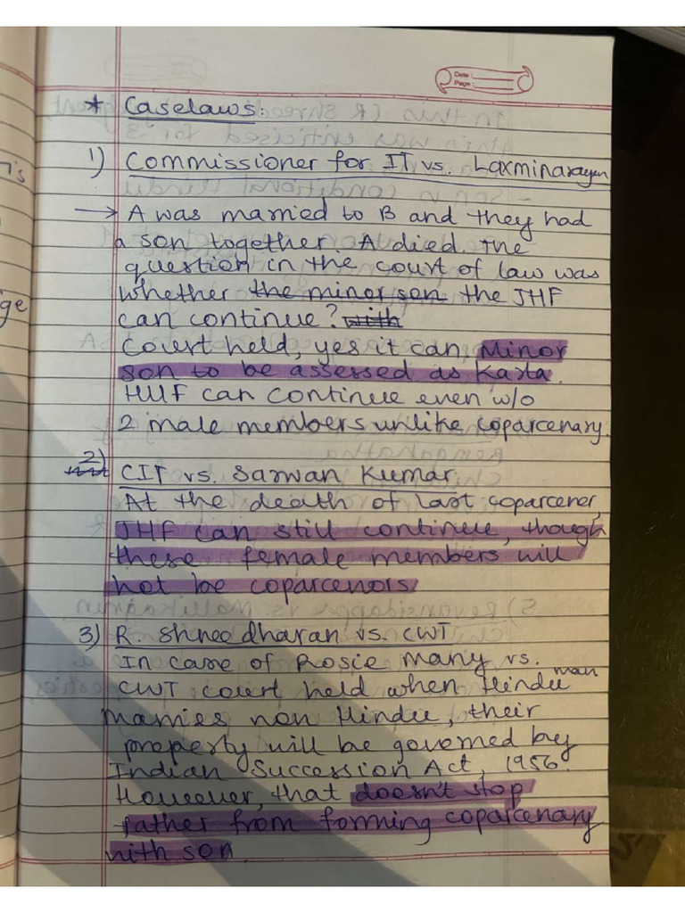 Family Law Notes Partition and Succession | PDF