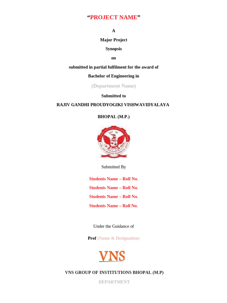Major Project Report Format | PDF