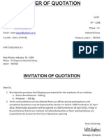 Letter of Quotation