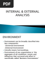 Internal &amp External Analysis