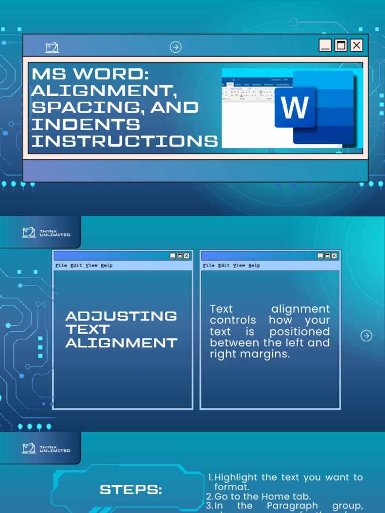 Ms Word Alignment Spacing and Indents | PDF | Paragraph | Text