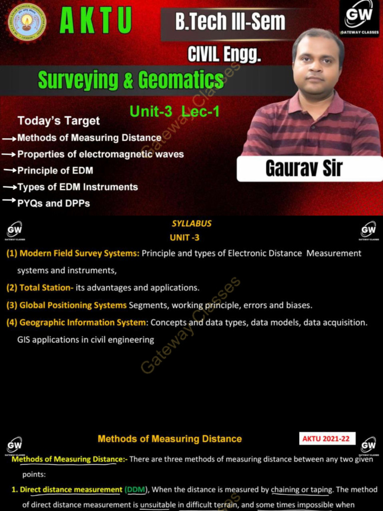 Surveying U-3 Combined Notes | PDF