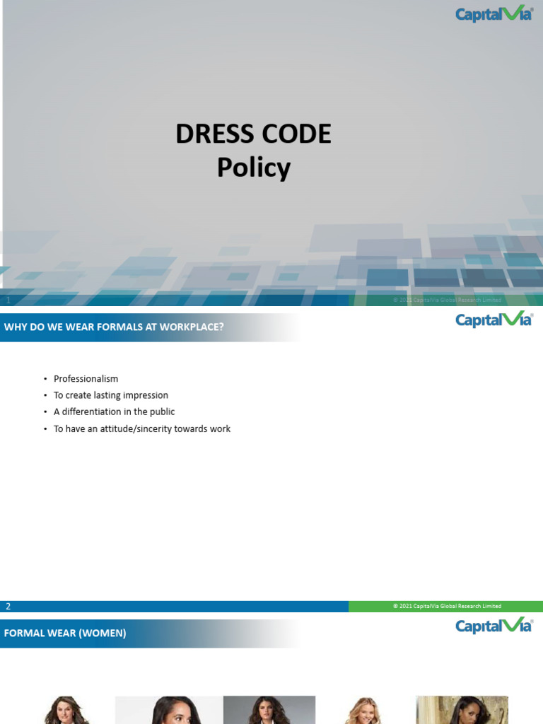 Dress Code | PDF | Hairstyle | Sock