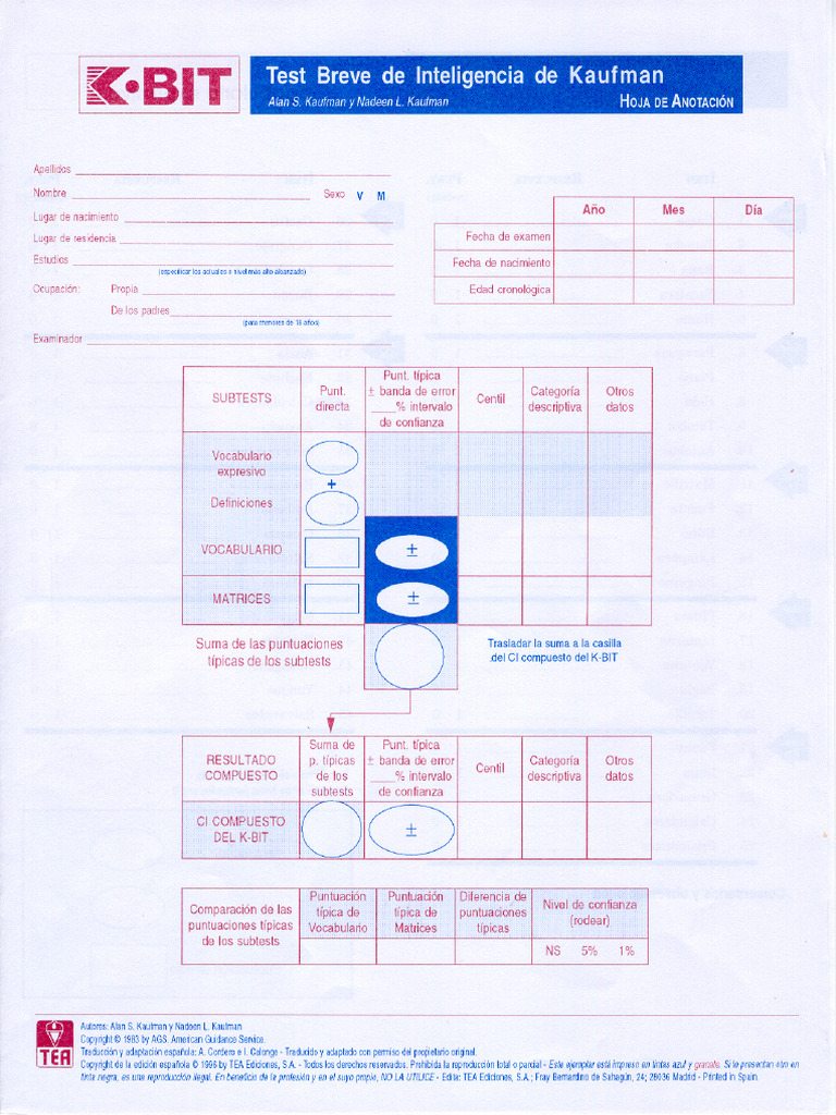 Protocolo K-BIT A4 Color | PDF