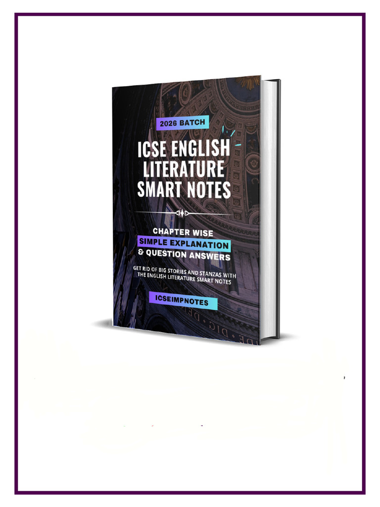 English Literature Smart Notes by ICSEIMPNOTES | PDF | Fear | Anxiety