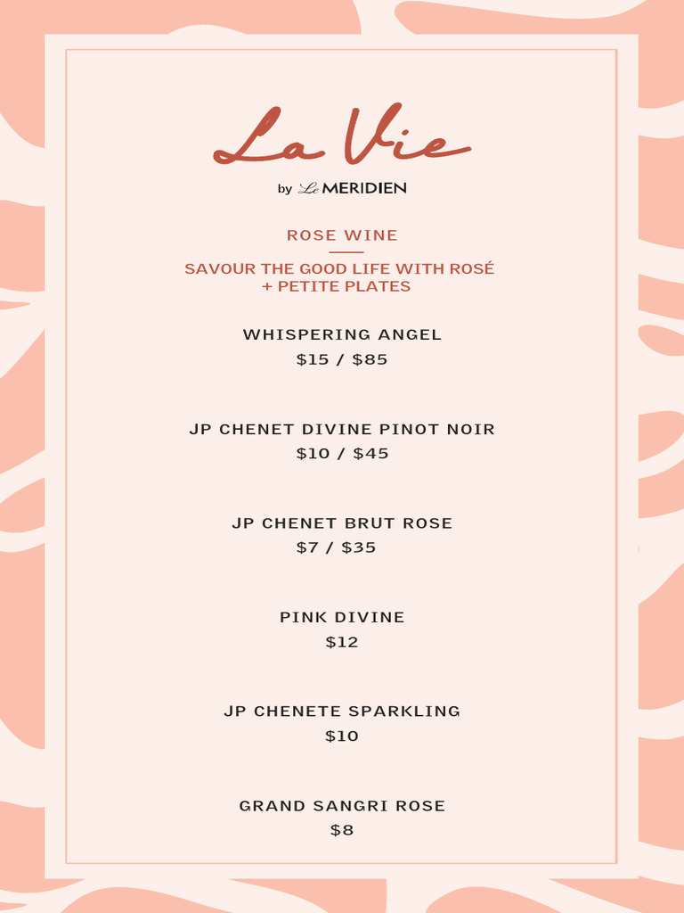 La Vie - Digital Menu | PDF
