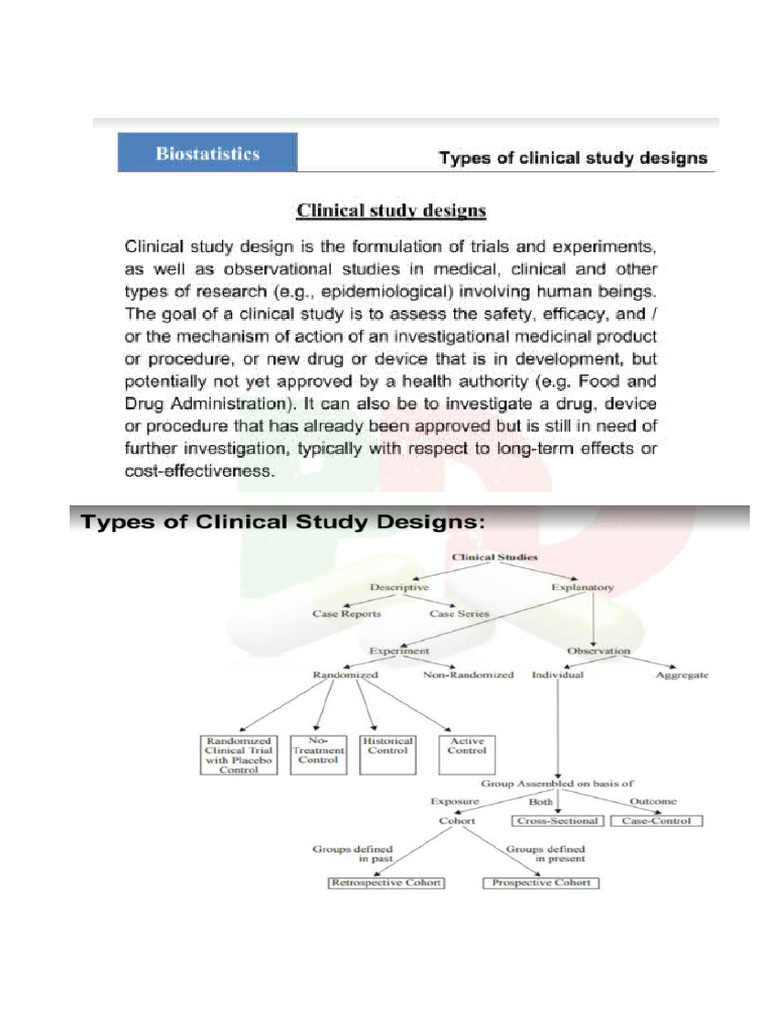 Types of Clinical Study Designs | PDF