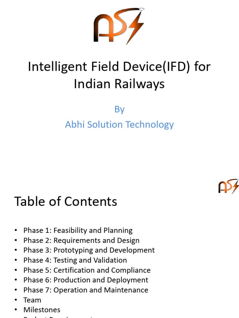 Intelligent Field Device Ifd | PDF | Power Supply | Information And ...