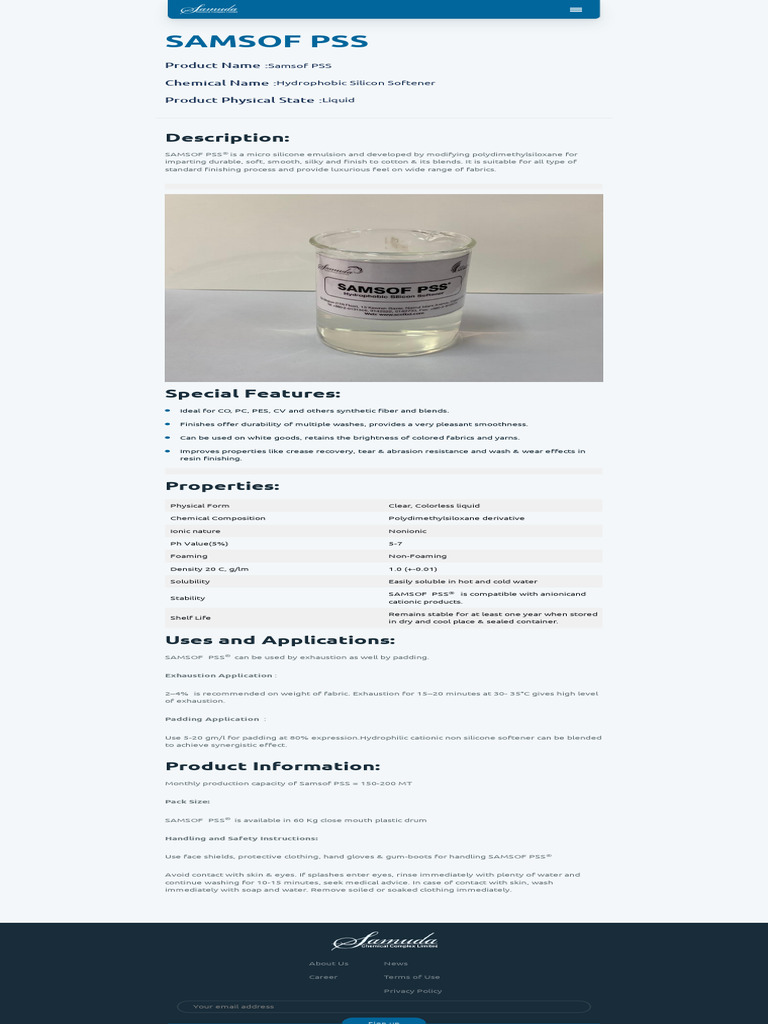 Samsoft Pss | PDF | Textiles | Materials