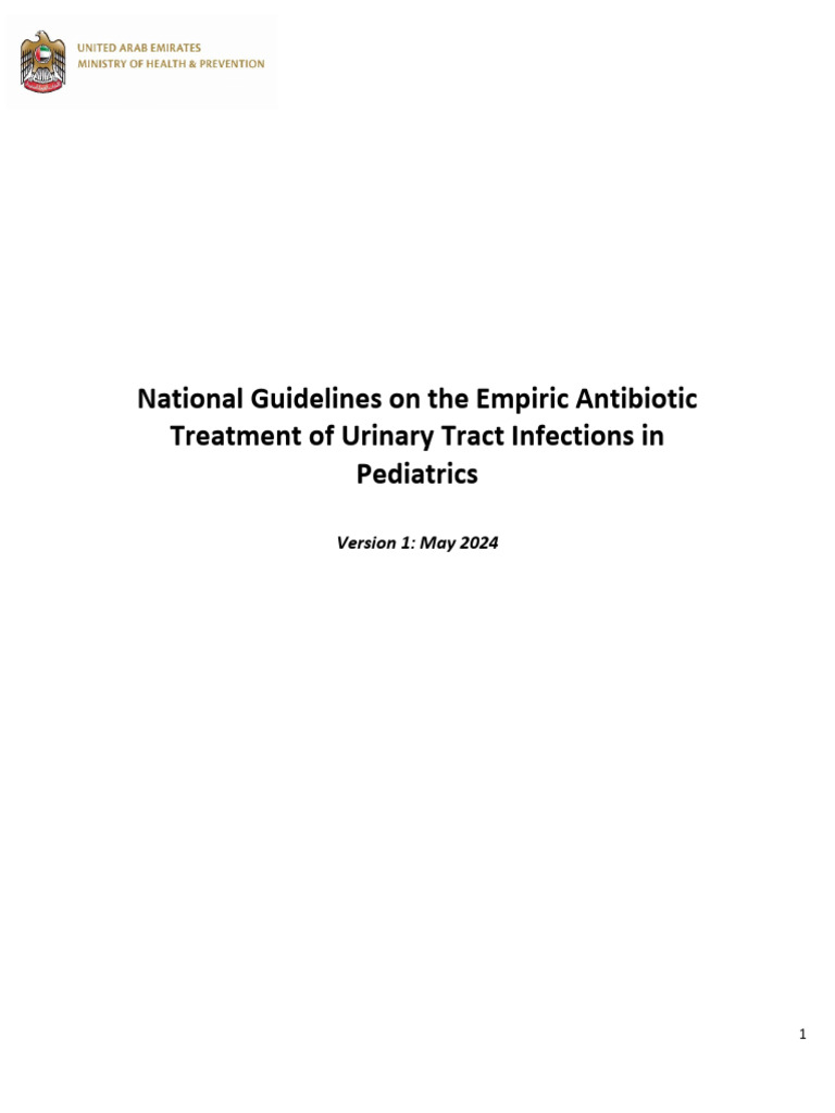 National Guidelines On The Empiric Antibiotic UTI - Pediatrics | PDF ...
