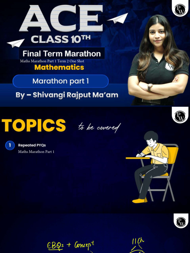 Class 10th Maths Marathon Part 1 Term 2 Class Notes | PDF