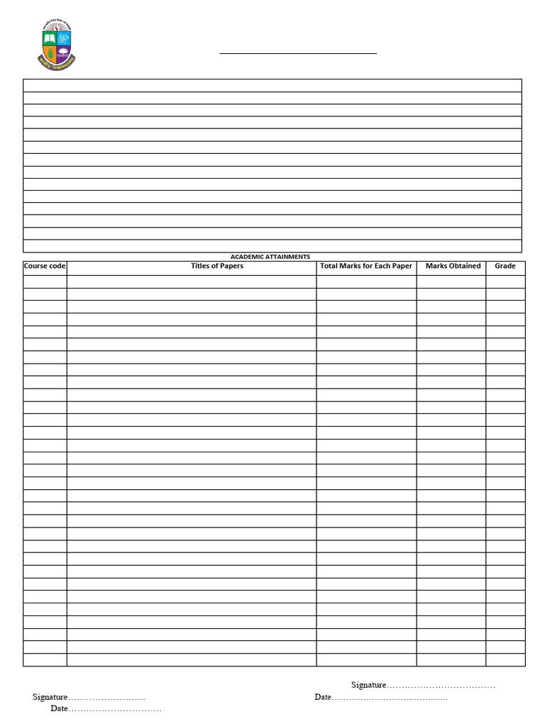 National University - Academic Transcript Apply From | PDF