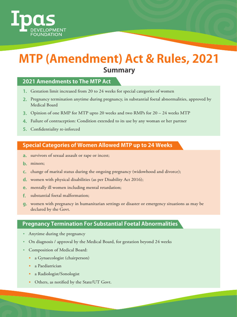 Key Amendments Handout | PDF | Abortion | Obstetrics And Gynaecology