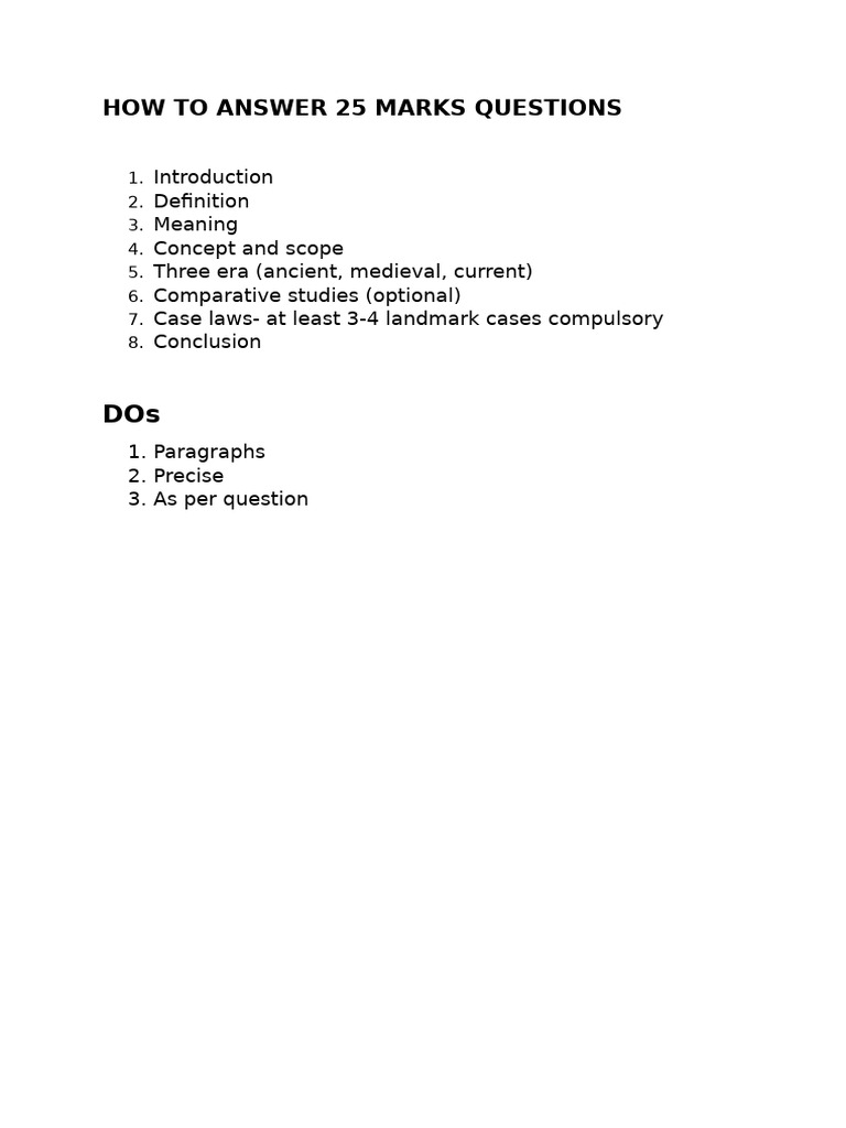 Answer Writing Tips | PDF