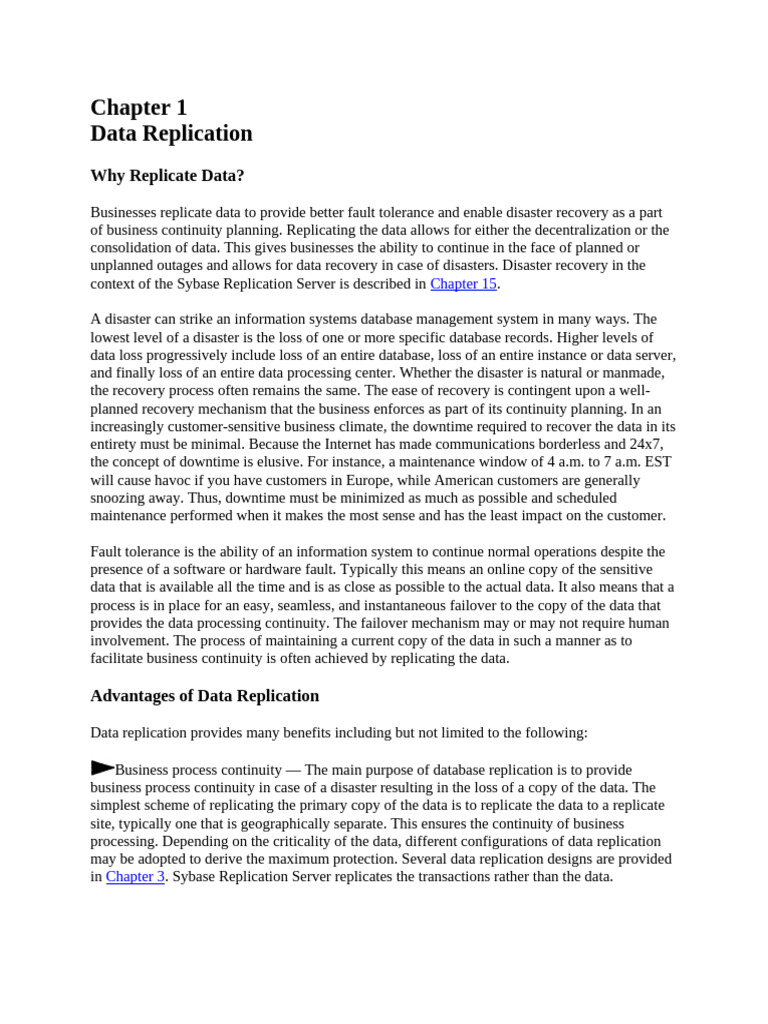 Sybase Replication Book | PDF | Replication (Computing) | Databases