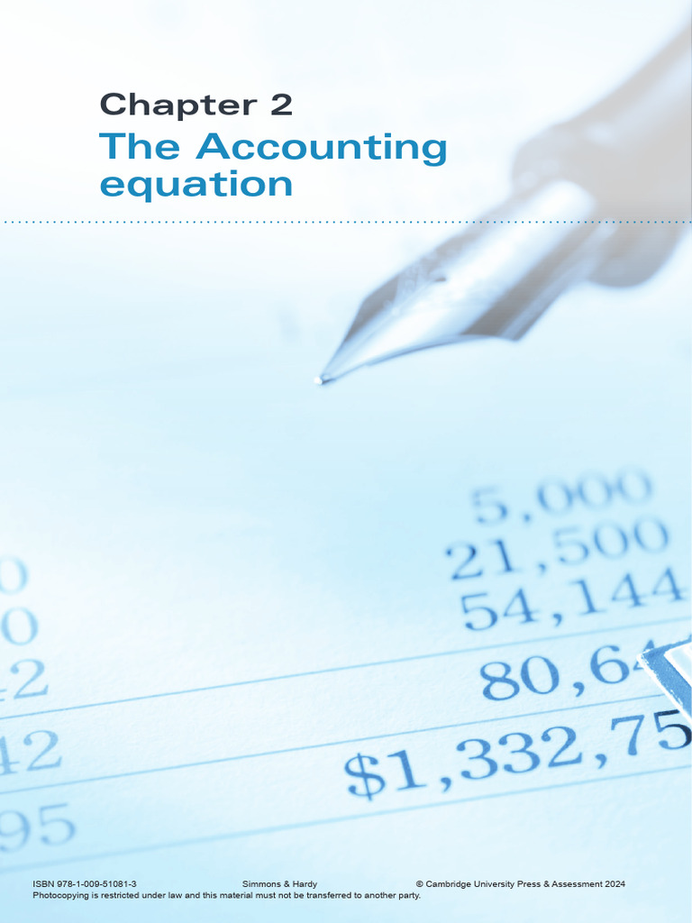 CH 2 The Accounting Equation | PDF | Balance Sheet | Equity (Finance)