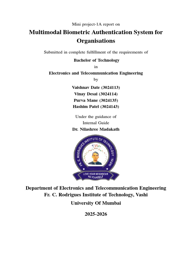 TEMPLATE Sem 7 Project Report BE 2025 2026 | PDF