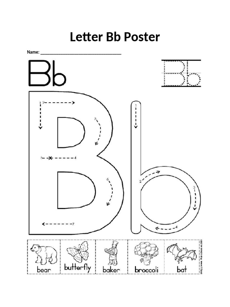 Letter B Worksheets | PDF