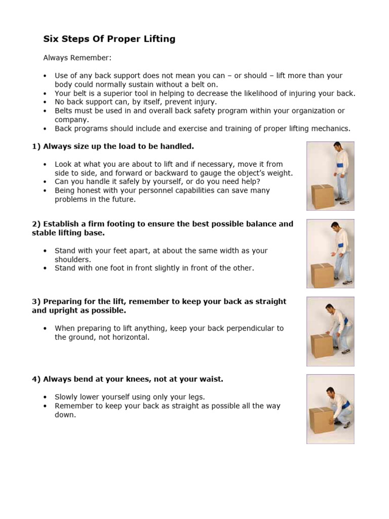 (Guides) Proper Lifting Technique | PDF