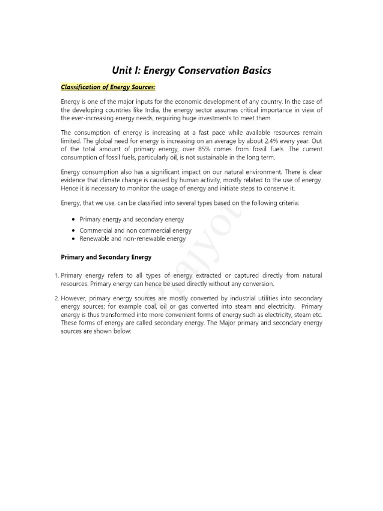 Share Energy Conservation & Audit Unit 1 To 5.PDF - ECA - Notes ...