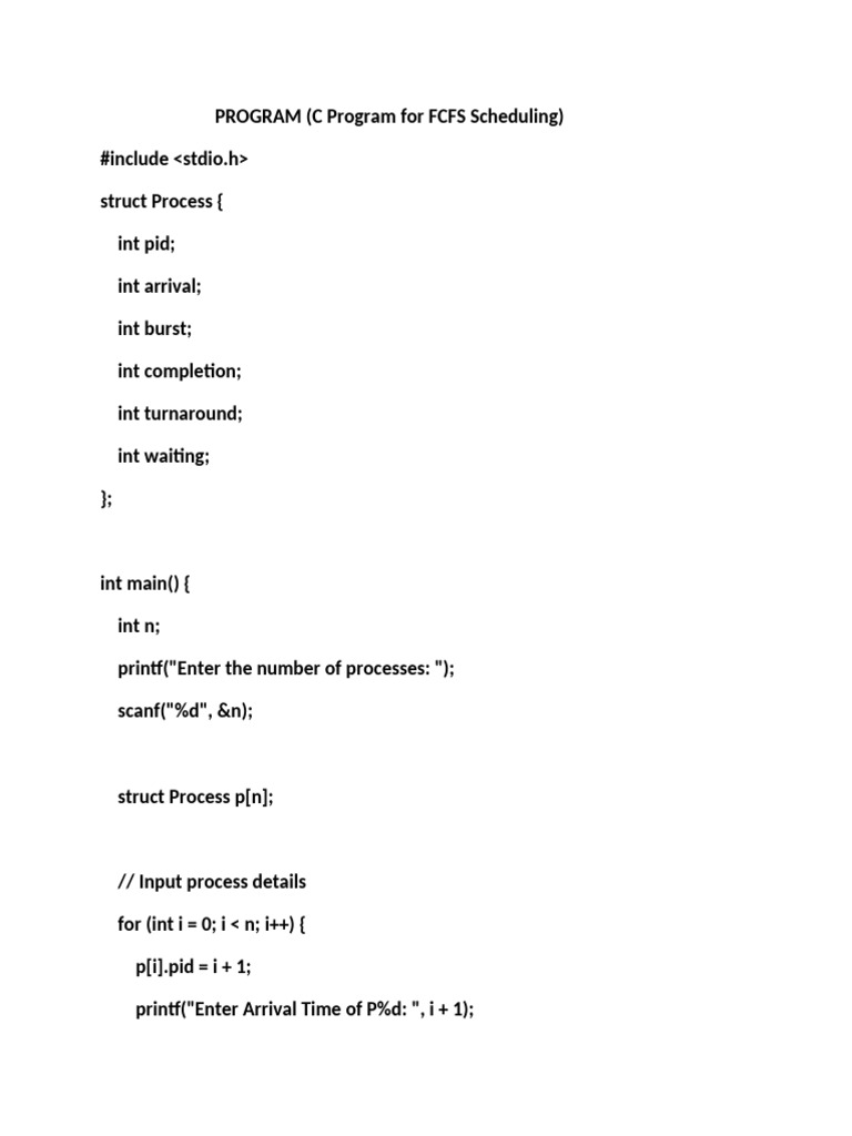 FCFS Scheduling | PDF