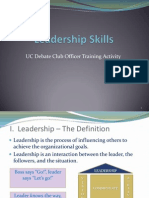 UC Debate Club Officer Training Activity