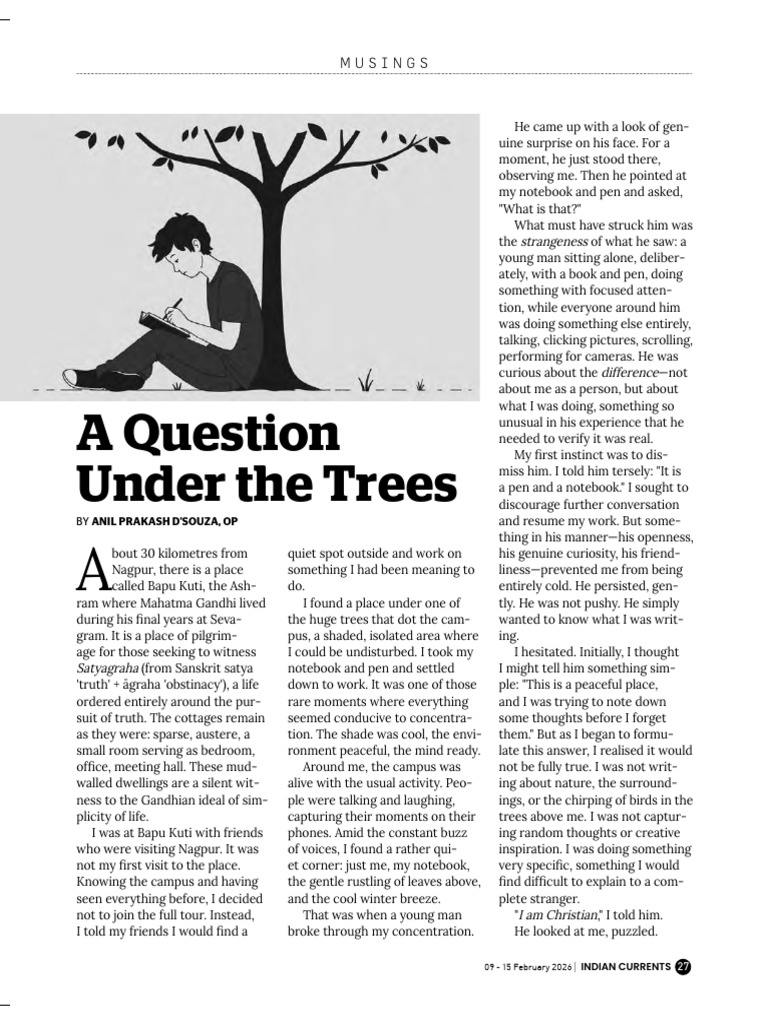 A Question Under The Trees | PDF | Jesus | Spirituality