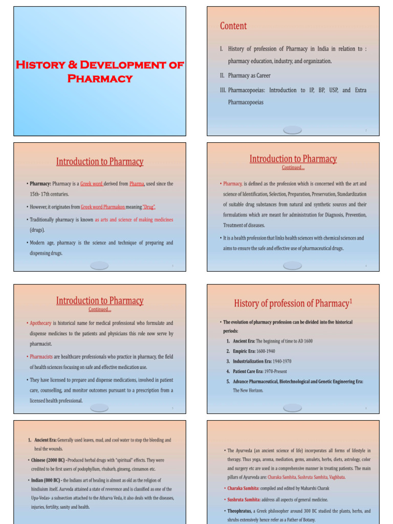 Introduction of Pharmacy | PDF