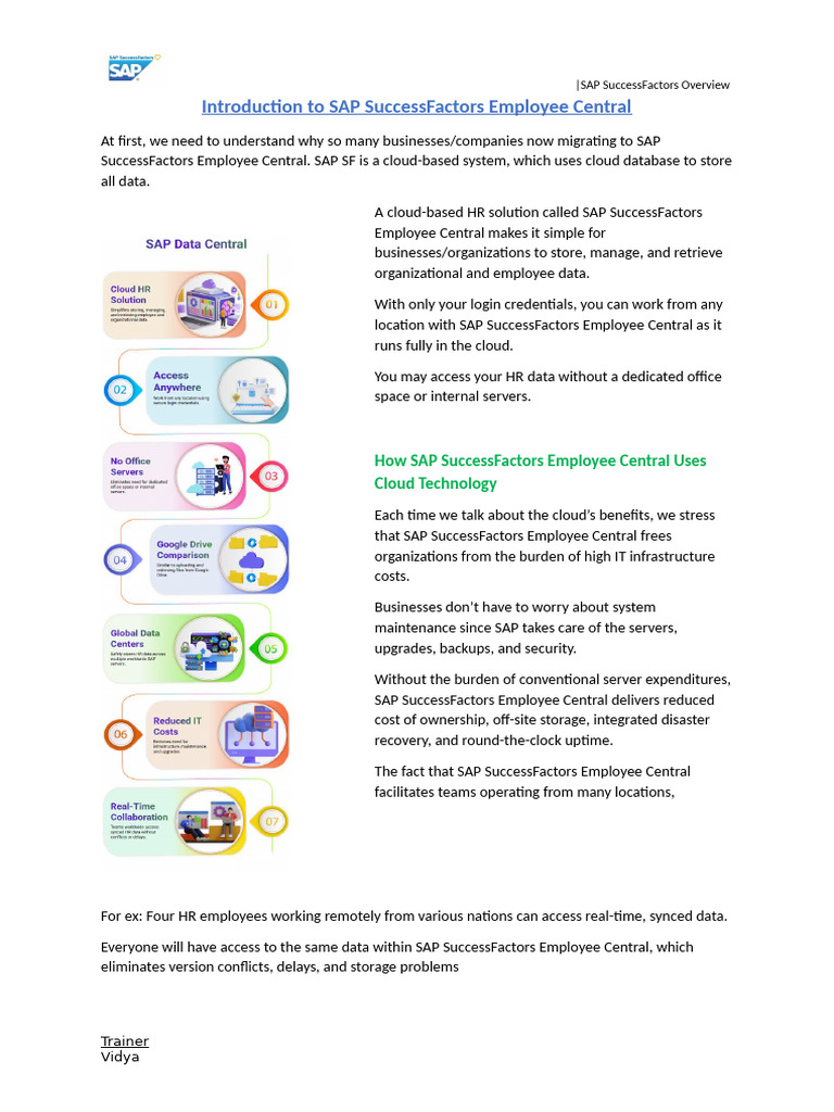Introduction To SAP SuccessFactors Employee Central | PDF | Human ...
