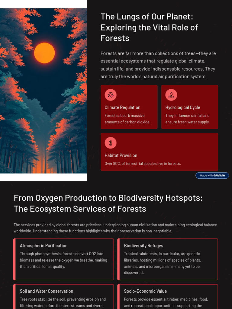 The Lungs of Our Planet Exploring The Vital Role of Forests | PDF ...