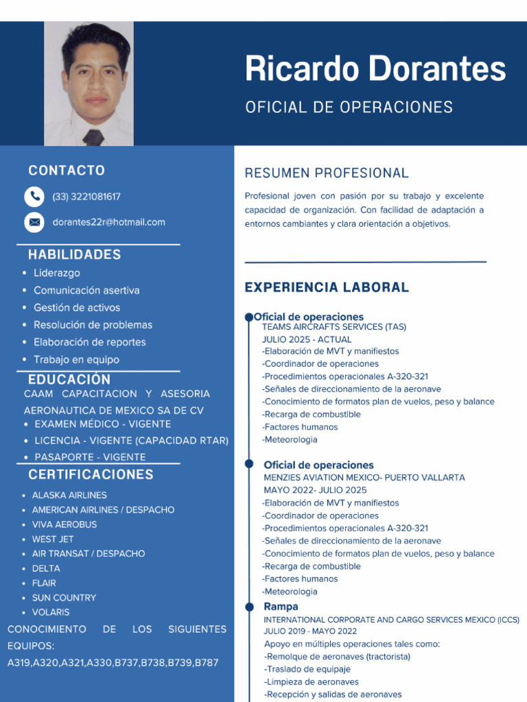 CV Ricardo Dorantes Valeriano | PDF