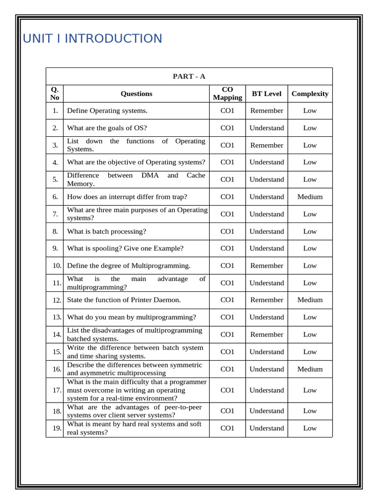 Os QB | PDF | Scheduling (Computing) | Thread (Computing)