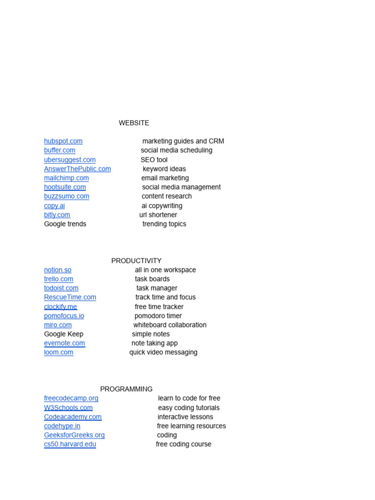 WEBSITES | PDF | Artificial Intelligence | Intelligence (AI) & Semantics