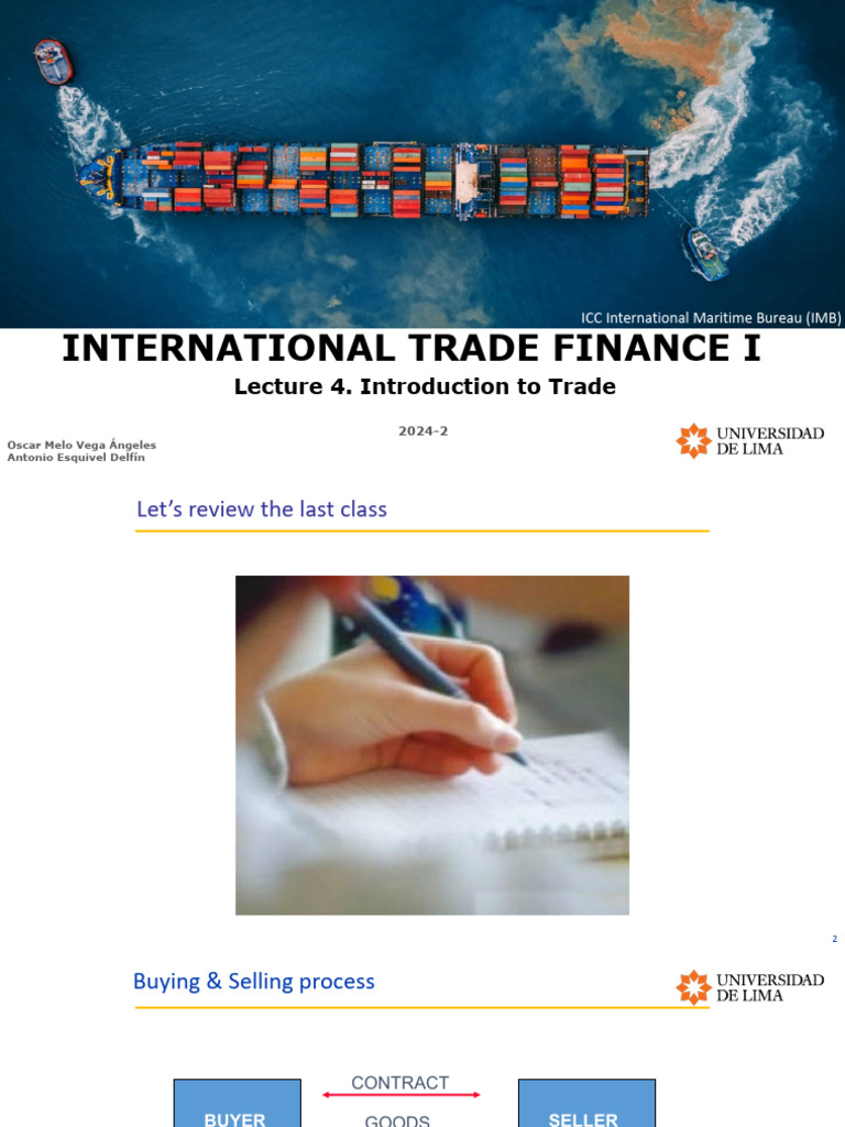 ITF 1 Lecture 4 - Introduction To Trade | PDF | Business | Economies