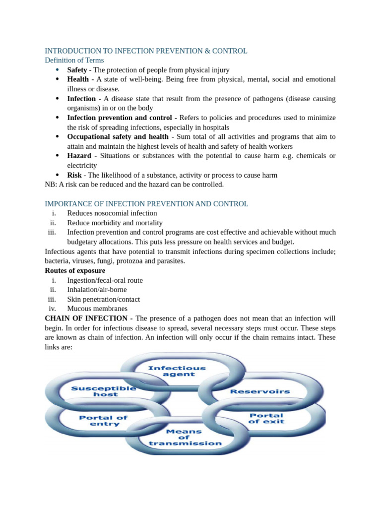 1 Introduction To Infection Prevention | PDF | Infection | Immunology