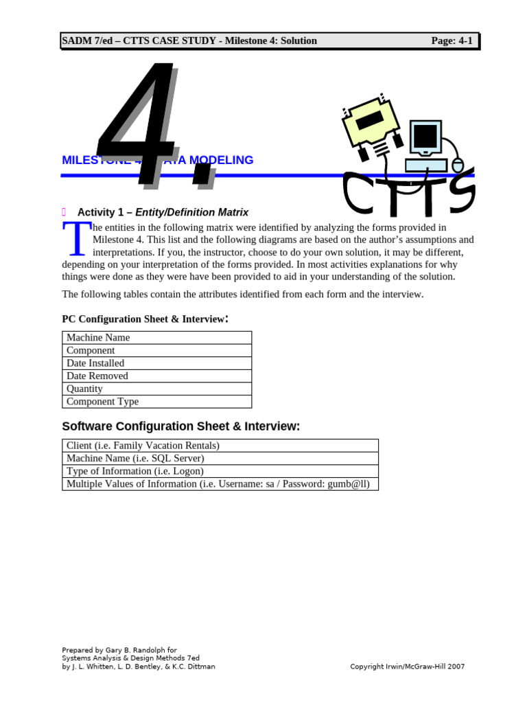 Case Study CTTS - Milestone 04 Data Modeling Solution | PDF | Data ...