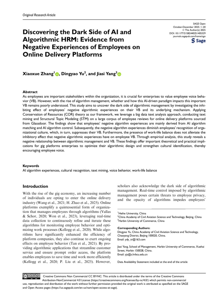 Discovering The Dark Side of AI and Algorithmic HR | PDF | Employment ...