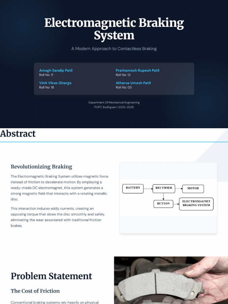 Electromagnetic Braking System | PDF