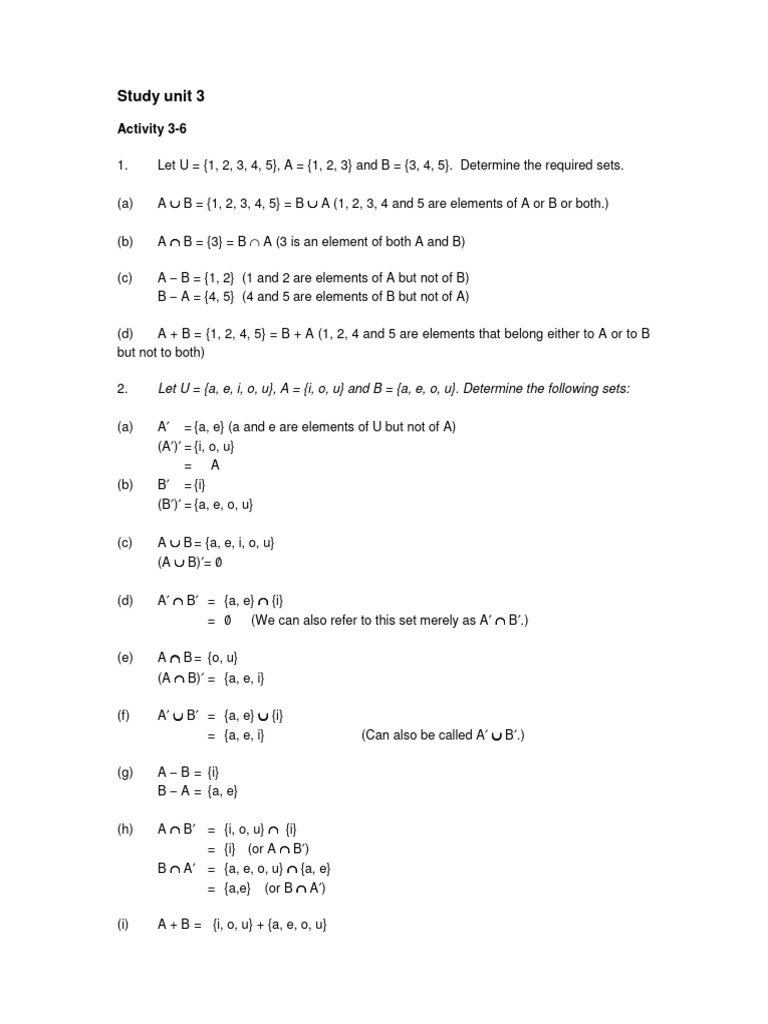 Study Unit 3 Activity 3-6 | PDF | Mathematics | Mathematical Concepts