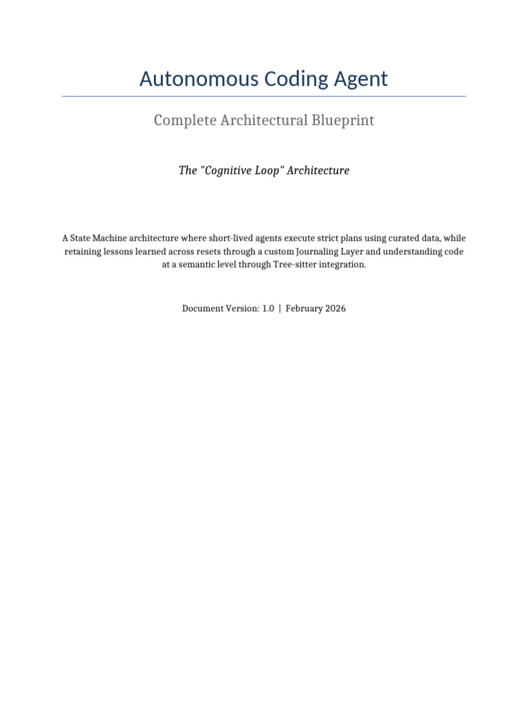 Autonomous Coding Agent Blueprint | PDF | Parsing | Computer Programming