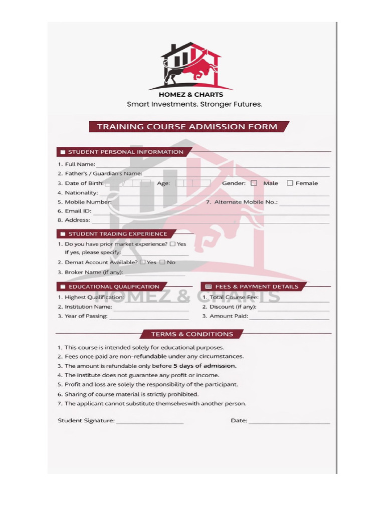 Training Form A4 | PDF