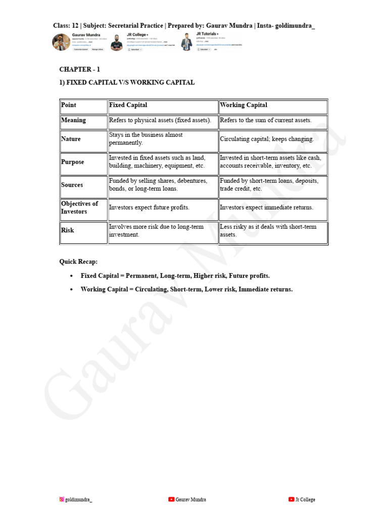 Difference Between Book For 12th SP by Gaurav Mundra Sir | PDF ...