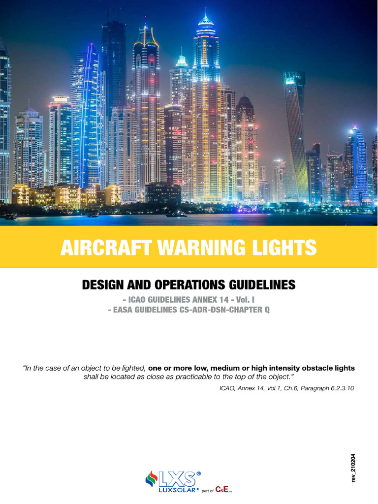 Luxsolar Icao Guidelines For Aircraft Warning Light 2773 | PDF | Light ...