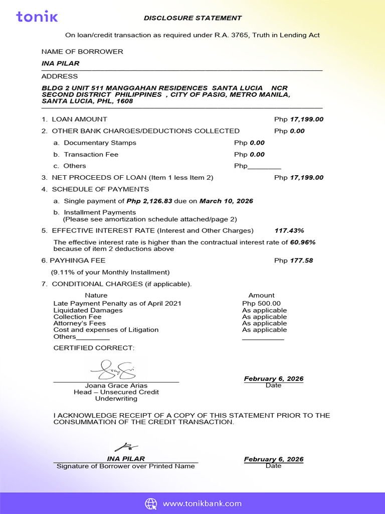 Disclosure Statement | PDF