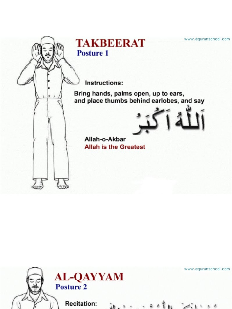 Namaz With Pictures and English Spelling Translation PDF | PDF