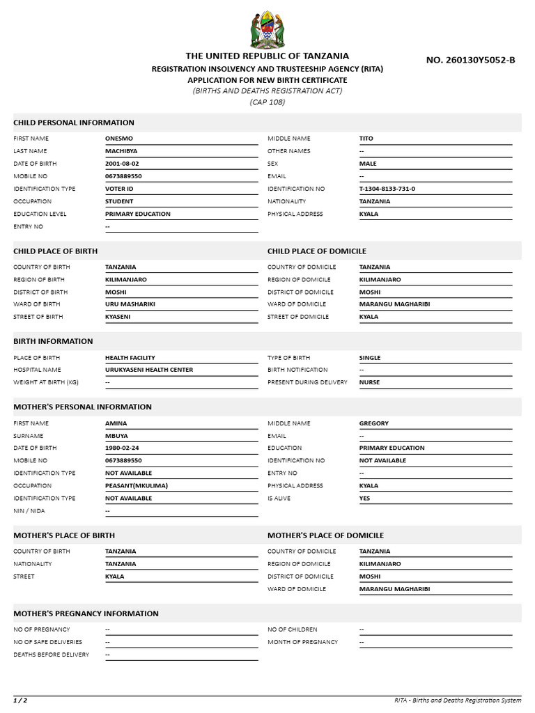 Application Form 20260130B 5201 | PDF | Social Institutions | Human ...
