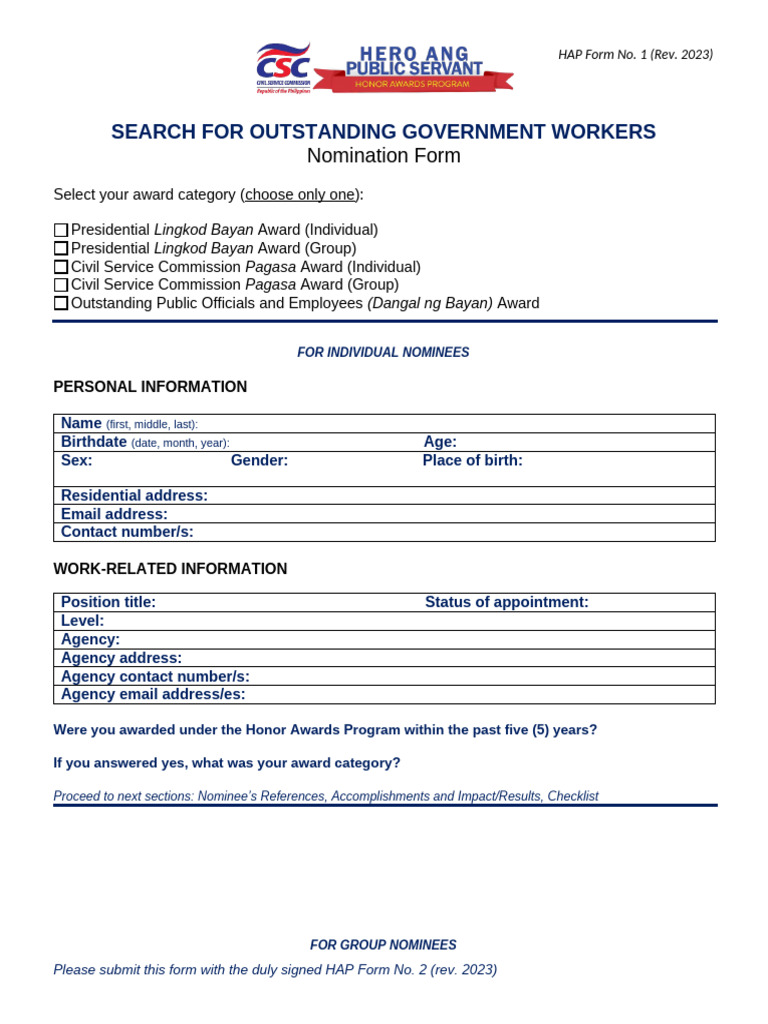 HAP Form No. 1 Rev. 2023 | PDF