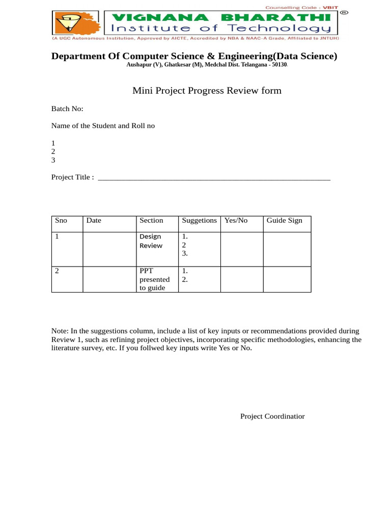 Design Review Form | PDF