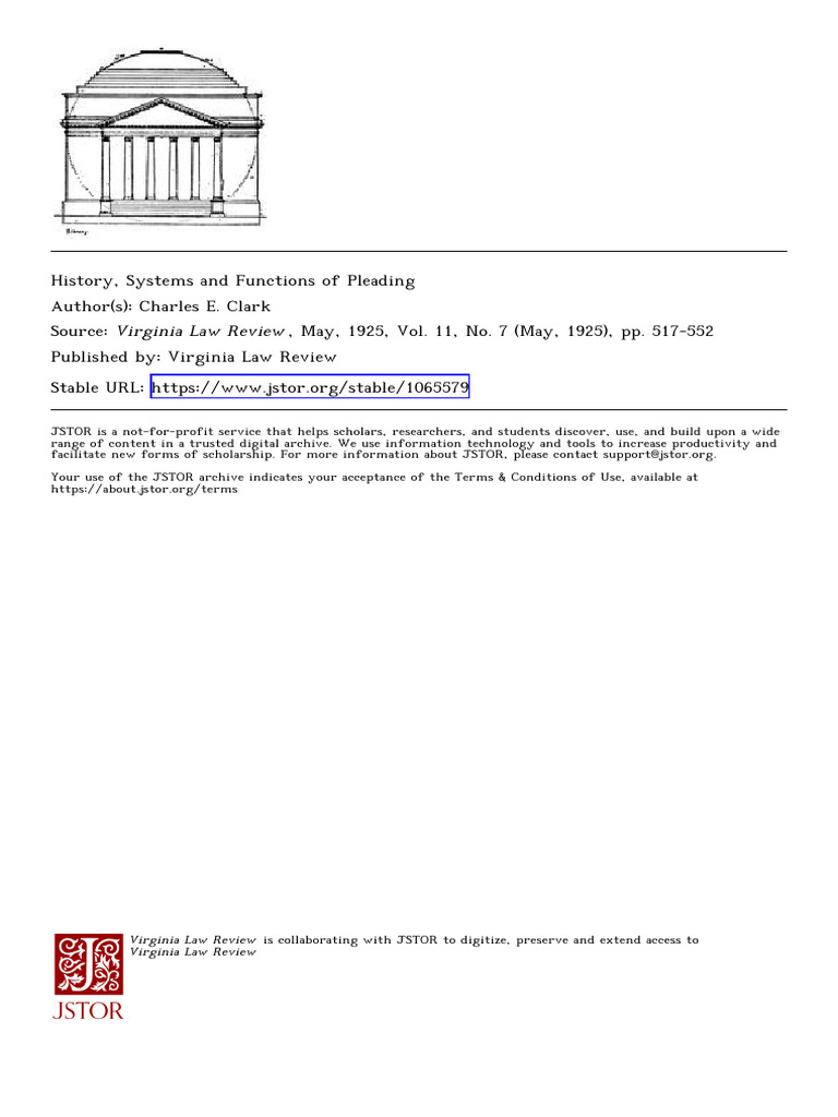 History Systems and Functions of Pleadings | PDF | Pleading | Equity (Law)